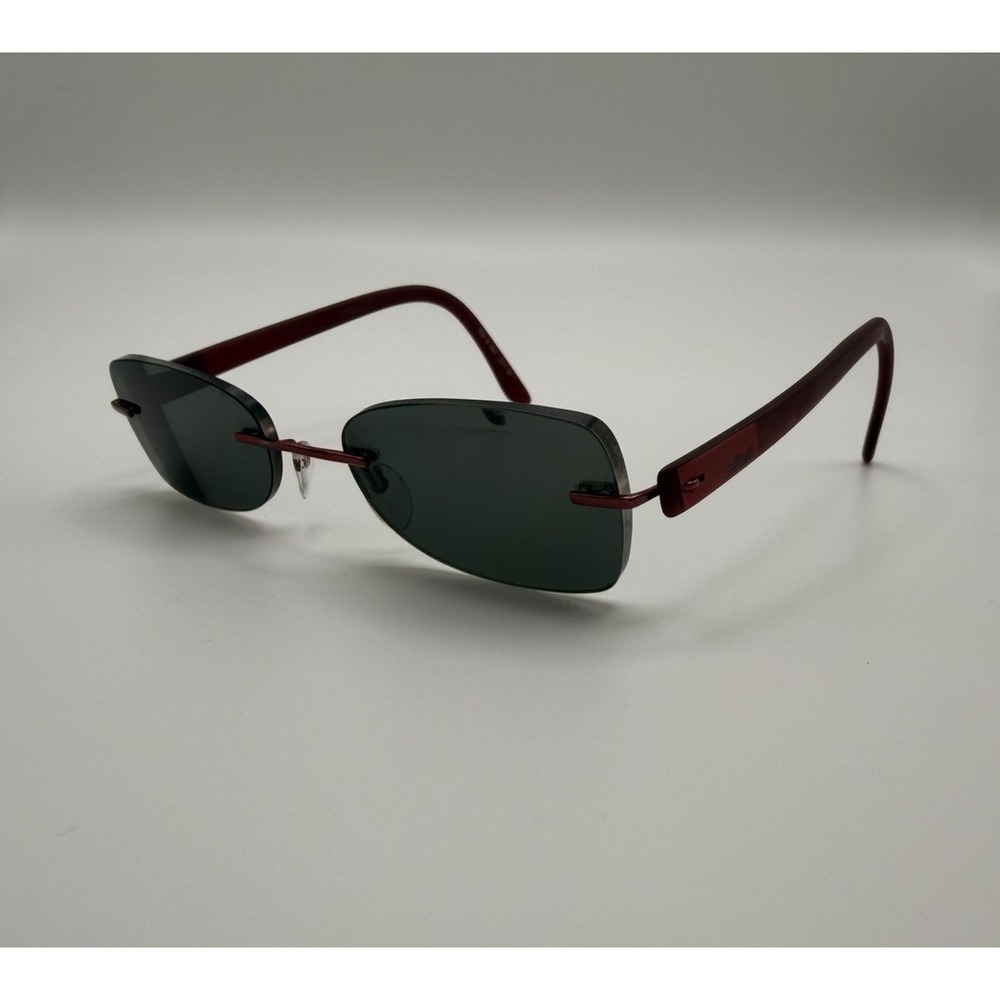 Silhouette 7608 40 6054 Titanium Red Rimless Eyeglasses Frames 17 135‎ Austria